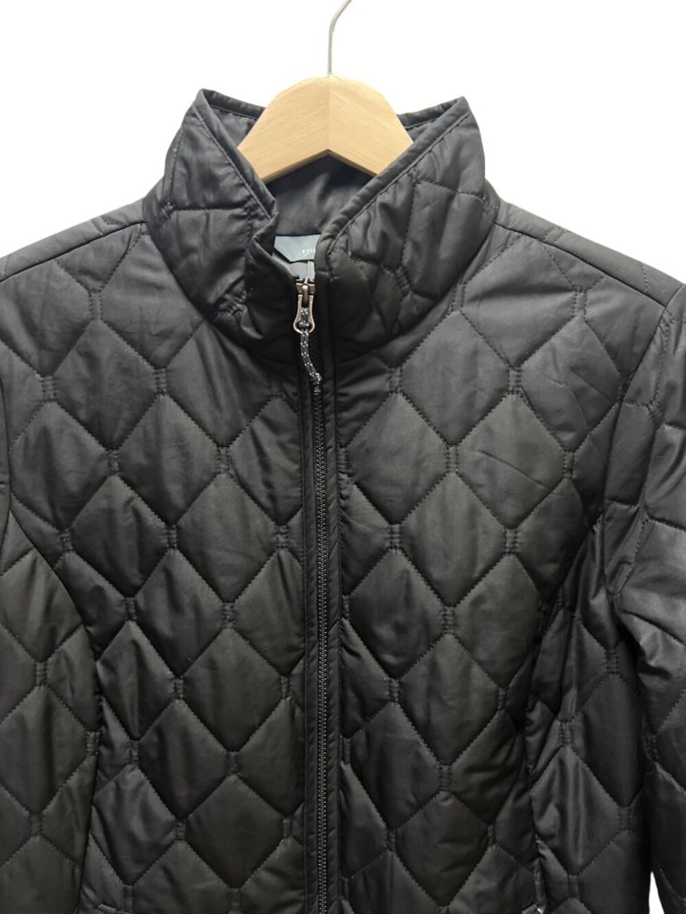 Eddie Bauer Black Quilted Insulated Chore Coat - Picture 3 of 9